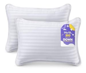 Utopia Bedding Toddler Pillow (White, 2 Pack), 14x19 Small Pillow for Kids, Soft and Breathable Cotton Blend Shell, Polyester Filling, Perfect for Toddler Bed and Travel (Intended for Age 2 and up)