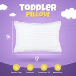 Utopia Bedding Toddler Pillow (White, 2 Pack), 14x19 Small Pillow for Kids, Soft and Breathable Cotton Blend Shell, Polyester Filling, Perfect for Toddler Bed and Travel (Intended for Age 2 and up)