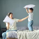 Utopia Bedding Toddler Pillow (White, 2 Pack), 14x19 Small Pillow for Kids, Soft and Breathable Cotton Blend Shell, Polyester Filling, Perfect for Toddler Bed and Travel (Intended for Age 2 and up)