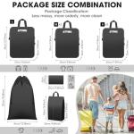 8 Set Compression Packing Cubes for Travel, Expandable Compression Cubes for Suitcases, Lightweight Suitcase Organizer with Shoes & Laundry Bags, Travel Accessories for Men Women (Black)