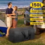 Vorspack Extra Large Duffle Bag for Travel - 150L Duffel Bag for Men Gear Bag for Storage Foldable Weekender Bag for Overnight Camping - Black