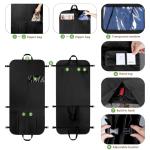 KEEGH Garment Bags for Travel 54" Tri-fold Garment Bag for Dresses Long Suit Bags Dress Bags for Closet Storage Hanging Clothes for Suit Coats Tuxedos Dresses with 4 Big Pockets, Black