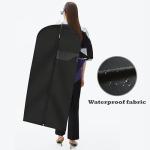 LXLOVESM Garment Bags for Hanging Clothes, 45'' Suit Bag Cover for Storage and Travel, Dress Bags for Gowns Long, 2 Pack (Black)