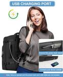 Beraliy Travel Backpack for Men Women, Lightweight Personal Item Trave Bag for Airlines, Carry On Backpack with USB Charging Port, Durable Laptop Backpack, College Weekender Work Daypack, Black