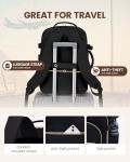 LOVEVOOK Travel Backpack Carry on Backpack, 40L Flight Approved Personal Item Travel Bag with 17 Inch Laptop Backpacks for Women&Men, Large Suitcase Backpacks With 3 Packing Cubes, Black-Black