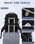 LOVEVOOK Travel Backpack Carry on Backpack, 40L Flight Approved Personal Item Travel Bag with 17 Inch Laptop Backpacks for Women&Men, Large Suitcase Backpacks With 3 Packing Cubes, Black-Black