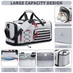 Bosstin Gym Bag for Men & Women, 45L Travel Duffle Sports Duffel Bag Gym Weekender Overnight Backpack with Shoe Compartment (Grey)