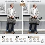 Gonex Canvas Duffle Bag 60L Travel Duffel Overnight Weekend Bag with Shoe Compartment (Dark Gray)