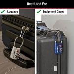 Master Lock Padlock, Set Your Own Combination TSA Locks for Luggage, Travel Zipper Lock with Cable Shackle is 1-3/16 in. Wide, Colors May Vary, 4688T, 2 Count (Pack of 1)