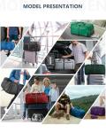 Gonex 150L Large Foldable Travel Duffle Bag with Shoes Compartment, Packable Lightweight Water Repellent Duffel Bag for Camping Gym Weekender Bag Deep Blue