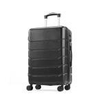 OLIXIS Central Hardside Expandable Luggage with Spinner Wheels, Black, 20 in