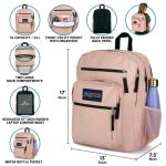 JanSport Laptop Backpack - Computer Bag with 2 Compartments, Ergonomic Shoulder Straps, 15” Laptop Sleeve, Haul Handle - Black