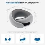 4litamz Neck Pillow Airplane,100% Pure Memory FoamTravel Neck Pillow Travel Neck Support Ergonomic &Portable Design Best for Sleeping Plane Car Train Office Flight (Small Grey)