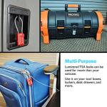 Lumintrail TSA Approved Lock for Luggage or Suitcase, Easy-to-Read 3 Digit Personalized Combination, Metal Travel Suitcase Luggage Lock, Silver, with a 4-FT Braided Steel Cable (1 Pack)
