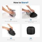4litamz Neck Pillow Airplane,100% Pure Memory FoamTravel Neck Pillow Travel Neck Support Ergonomic &Portable Design Best for Sleeping Plane Car Train Office Flight (Small Grey)