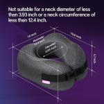 CSJT Travel Pillow Vac Compressed Memory Foam Neck Pillow Airplane,Comfortable,Neck Support,Machine Washable,Airplanes Travel Essentials Accessories for Office,Flight,Cars Breaks Sleeping(Black)