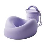 EVERY THINK Travel Pillow - Memory Foam Neck Pillow Airplane, Neck Travel Airplane Pillow for Long Flight, 360º Support, Machine Washable (Purple)