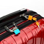 4 Pcs Suitcase Locks with Keys Multicolor Mini Keyed Padlock Febwind Metal Padlock Luggage Padlocks Plastic-Covered Copper Keyed Padlock for Suitcase, Backpack, Boxes, Laptop Bag