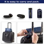 alkamto Memory Foam Pillow for Travel and Camping with Extra Cotton Cover – Easy to Carry Portable Bag (Black)