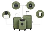 Wrangler 20" Smart Spinner Carry-On Luggage With Usb Charging Port, 20 Inch Carry-On, Olive Green