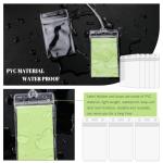 WYOMER 100 Pieces Clear Plastic ID Card, Luggage Bag and Badge Label Holders with 100 Pack Luggage Tag Loop Straps for Office, Business and Travel Supplies