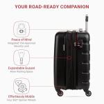 SwissGear 7366 Hardside Expandable Luggage with Spinner Wheels, Black, Carry-On 19-Inch