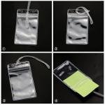 WYOMER 100 Pieces Clear Plastic ID Card, Luggage Bag and Badge Label Holders with 100 Pack Luggage Tag Loop Straps for Office, Business and Travel Supplies