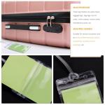 WYOMER 100 Pieces Clear Plastic ID Card, Luggage Bag and Badge Label Holders with 100 Pack Luggage Tag Loop Straps for Office, Business and Travel Supplies
