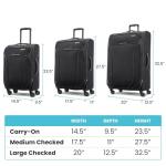 American Tourister 4 KIX 2.0 Expandable Softside Luggage with Spinner Wheels, 28 SPINNER, BLACK