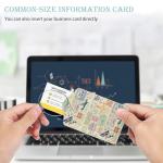 Travel Stamp Luggage Tags for Suitcase,2 Pack Retro Passport Carte Postale Luggage Tag Leather Privacy Cover ID Label with Stainless Steel Loop for Women Men Kids Girls