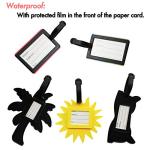 Mziart Cute Luggage Tags for Women Men, Summer Beach Bag Tags Unique Travel Baggage Tags Suitcase Identifier Labels, Set of 5