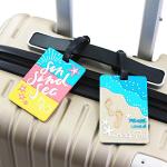 Mziart Cute Luggage Tags for Women Men, Summer Beach Bag Tags Unique Travel Baggage Tags Suitcase Identifier Labels, Set of 5