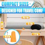 Twist Memory Foam Travel Pillow - Comfortable & Adjustable Neck Pillow for Traveling with Soft Washable Velvet Cover, Eye Mask & Earplugs - Long Flight Essentials | for 360° Neck Support, Chin, Lumbar