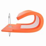 Gostwo 2 Pack Luggage Tags for Suitcases, 26 Initial Letter Travel Luggage Baggage Identification Labels ID Tag Fully Bendable Tags with Stainless Steel Loop (Orange) (Letter M)
