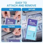 Teskyer Luggage Tags for Cruise Ships, Carnival Cruise Luggage Tag Holder, Cruise Ship Essentials, Clear Luggage Tags for All Cruise Lines, 3 Pack