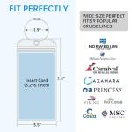 Teskyer Luggage Tags for Cruise Ships, Carnival Cruise Luggage Tag Holder, Cruise Ship Essentials, Clear Luggage Tags for All Cruise Lines, 3 Pack