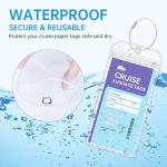 Teskyer Luggage Tags for Cruise Ships, Carnival Cruise Luggage Tag Holder, Cruise Ship Essentials, Clear Luggage Tags for All Cruise Lines, 3 Pack