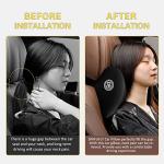 Super Cozy Car Headrest Pillow, 100% Memory Foam Car Neck Pillow with Adjustable Strap & Breathable Removable Cover, Ergonomic Design - Travel Pillow Car Pillow for Neck/Back Pain Relief(Black, 1PC)