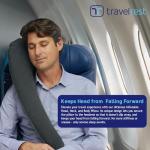 TRAVELREST Ultimate Inflatable Travel Neck & Body Pillow - Travel Essentials, Comfort and Upper Body Support, Airplane Neck Pillow for Long Flight, Straps to Airplane Seat & Car, for All Ages - Grey