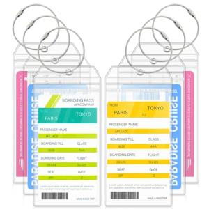 Wonwood_direct Cruise Luggage Tags, 6 Pack Cruise Luggage Tag Holder for Royal Caribbean, Celebrity Cruise Essentials, Carnival, NCL, Princess, MSC Cruise Ships Essentials