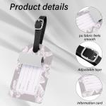 BHAHB 2 Pack Luggage Tag Luggage Tags PU Leather Suitcase Tags Aesthetic Cute Funny Travel Bag Labels for Women Girls-Grey Butterfly