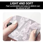 BHAHB 2 Pack Luggage Tag Luggage Tags PU Leather Suitcase Tags Aesthetic Cute Funny Travel Bag Labels for Women Girls-Grey Butterfly