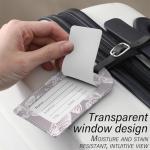 BHAHB 2 Pack Luggage Tag Luggage Tags PU Leather Suitcase Tags Aesthetic Cute Funny Travel Bag Labels for Women Girls-Grey Butterfly