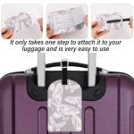 BHAHB 2 Pack Luggage Tag Luggage Tags PU Leather Suitcase Tags Aesthetic Cute Funny Travel Bag Labels for Women Girls-Grey Butterfly