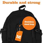 Gostwo 2 Pack Silicone Luggage Tags for Suitcases, 26 Initial Letter Baggage Labels Handbag School Bag Suitcase Instrument Tag with Stainless Steel Loop(Orange)(Letter M)