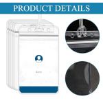 WYOMER 50 Pieces Plastic Holders for Luggage Tags, Badge Labels, and ID Cards with 50 Pack Luggage Tag Loop Straps for Office, Business, and Travel Supplies