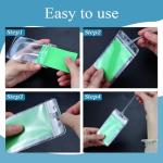 WYOMER 50 Pieces Plastic Holders for Luggage Tags, Badge Labels, and ID Cards with 50 Pack Luggage Tag Loop Straps for Office, Business, and Travel Supplies