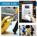 WYOMER 50 Pieces Plastic Holders for Luggage Tags, Badge Labels, and ID Cards with 50 Pack Luggage Tag Loop Straps for Office, Business, and Travel Supplies