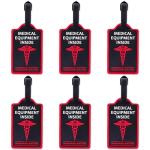 Vtapliea 6-Pack Medical Equipment Luggage Tags with Detachable Info Card Medical Alert Tag for Travel Suitcases & Backpacks