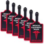 Vtapliea 6-Pack Medical Equipment Luggage Tags with Detachable Info Card Medical Alert Tag for Travel Suitcases & Backpacks